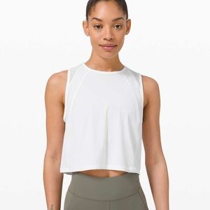 Lululemon Sculpt Cropped Tank White Size 6